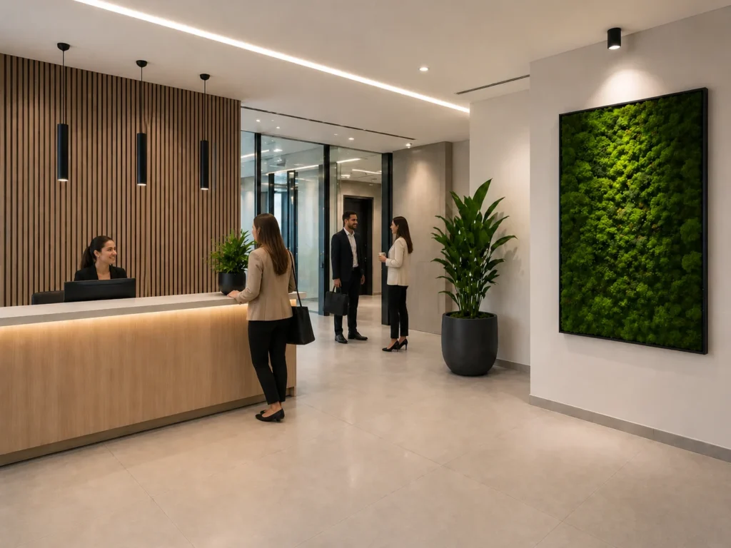 mur mousse deco entreprise